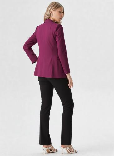 Saco Sastrero de Mujer Bordo - Miniatura 3