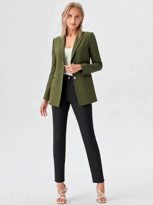 Saco de Mujer Sastrero Verde Militar