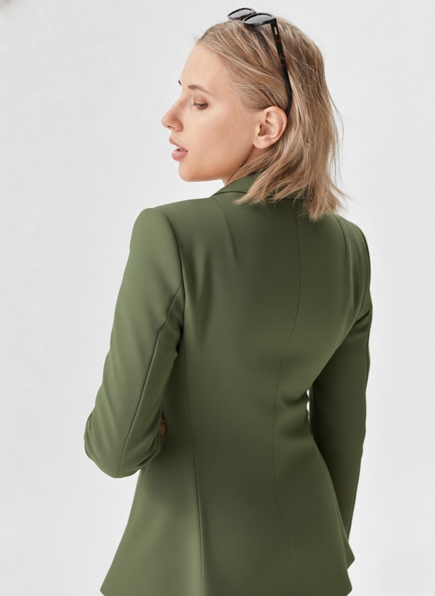 Saco de Mujer Sastrero Verde Militar - Imagen 4