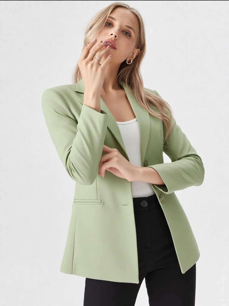 Blazer Sastrero Verde Menta - Imagen 2