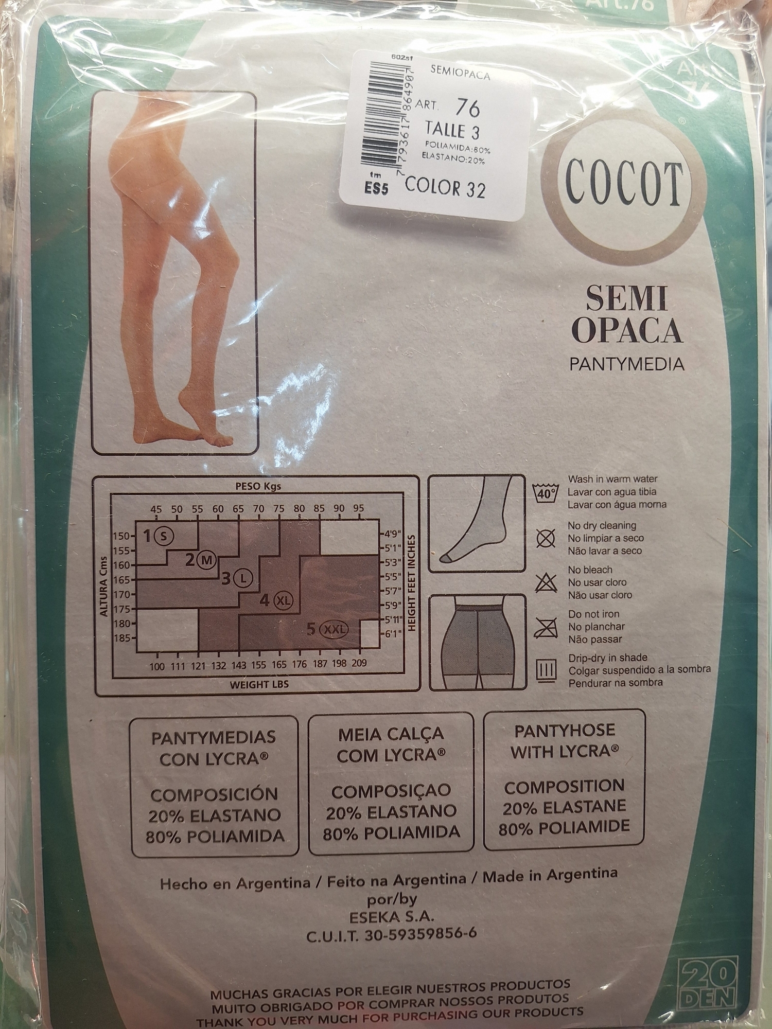 Cocot Semi Opaca Art.76 - Imagen 2
