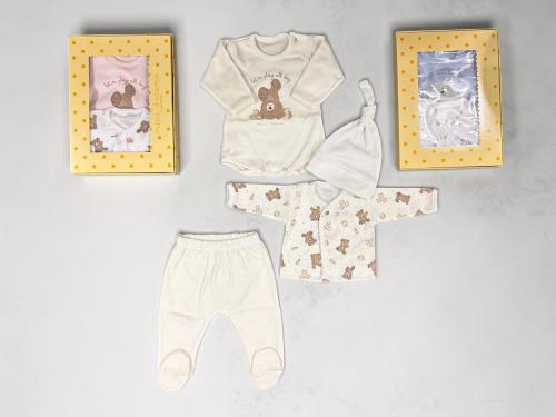 Set en Caja 4 Piezas Interlock Nene y Nena Dreams T.(0-1-2) Art.632