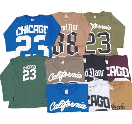 Camisetas Niños Algodón Doble Estampados