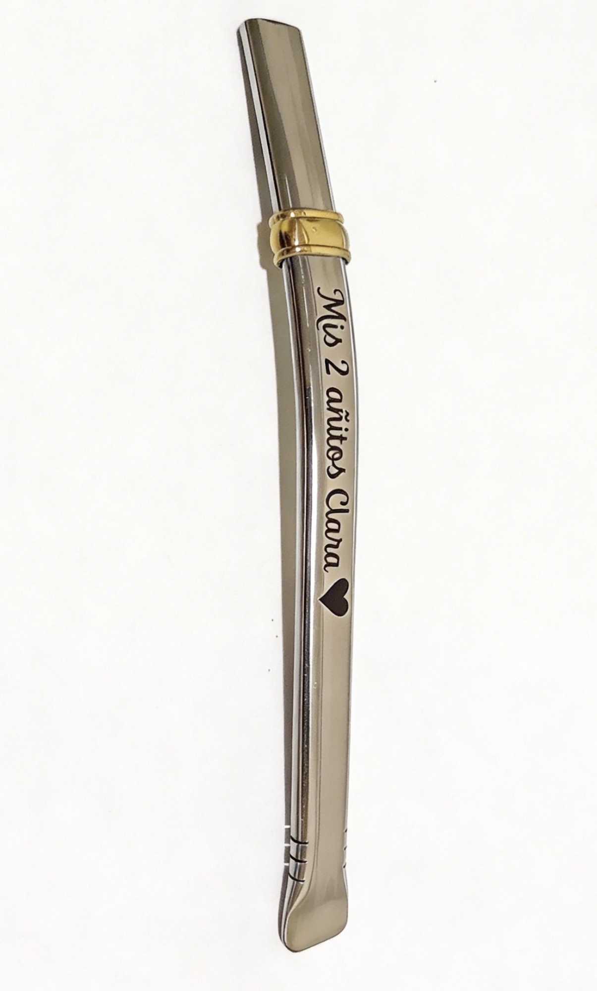 Bombilla Chata 17cm Personalizada Grabado Laser  X 20 Unidades - Imagen 2