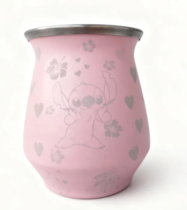 Mate de Stitch  Acero Inoxidable Termico sin Bombilla