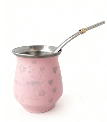 Mate de Stitch  Acero Inoxidable Termico sin Bombilla - Miniatura 3