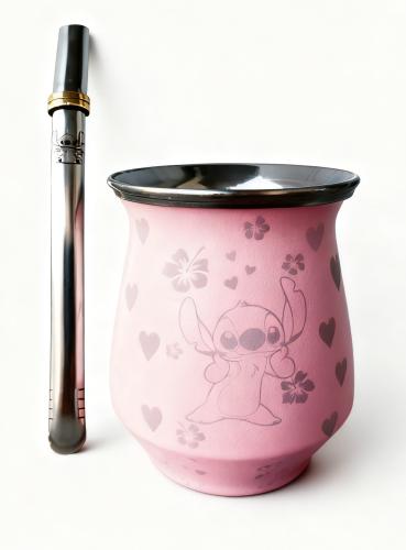 Mate de Stitch  Acero Inoxidable Termico sin Bombilla - Miniatura 4