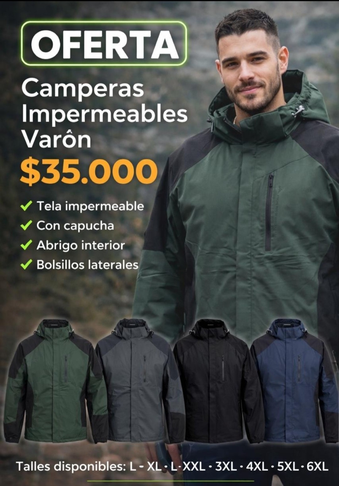 Campera Impermeable - Imagen 1