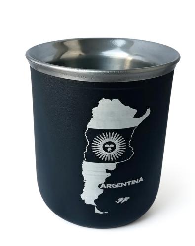 Mate de Acero Inoxidable Argentina sin Bombilla