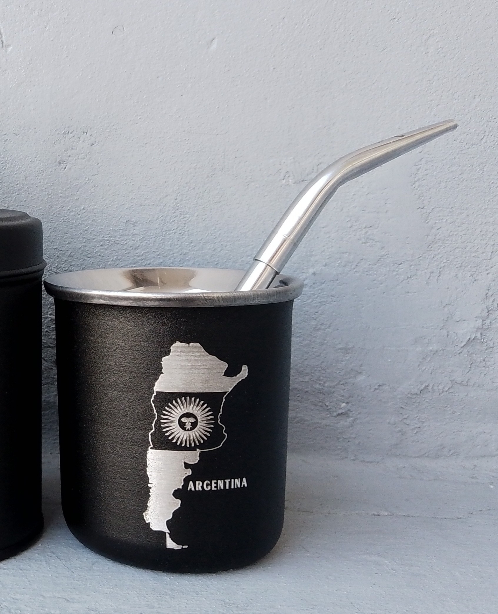 Mate de Acero Inoxidable Argentina sin Bombilla - Imagen 4