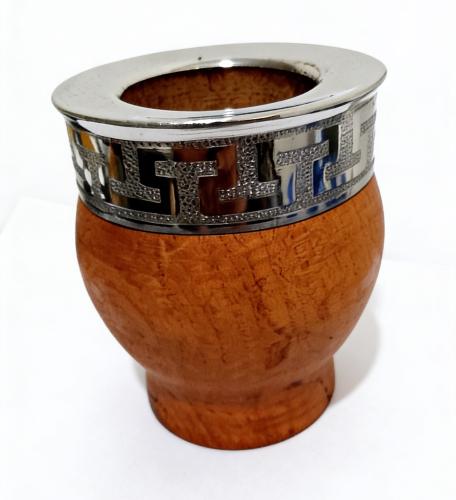 Mate Bocon Imperial de Acero y Algarrobo