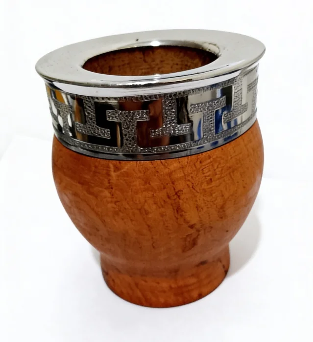 Mate Bocon Imperial de Acero y Algarrobo