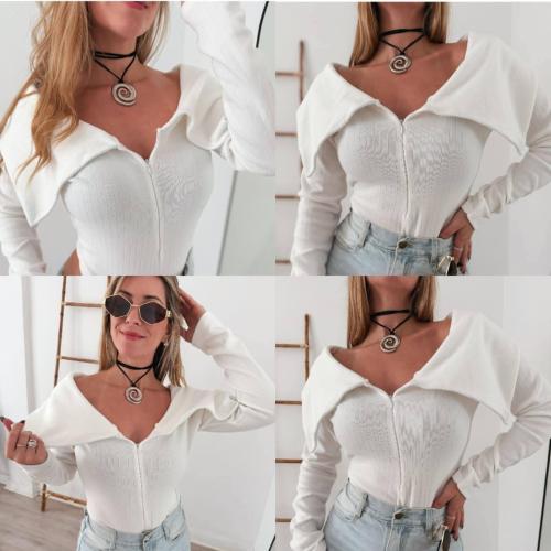 Body Cuello Bote con Cierre Morley Frisado - Miniatura 2