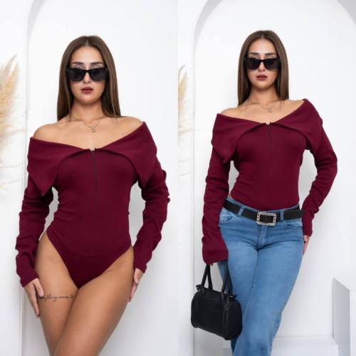 Body Cuello Bote con Cierre Morley Frisado - Miniatura 6