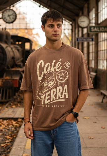 Remera Prelavada Cafe Terra