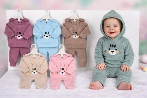 Conjunto Plush Darlon (buzo con Orejas y Pantalon) "mary Baby" T.(0-1-2) Oferta - Miniatura 1