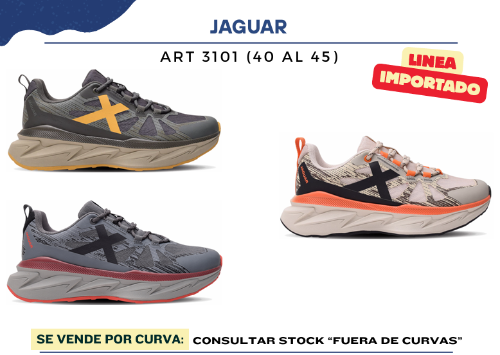 Zapatillas Trekking Deportiva Jaguar Original Hombre Art 3101 (40 al 45) - Miniatura 4