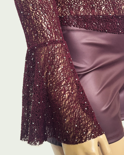Top Mangas Acampanadas Tejido con Strass - Miniatura 2