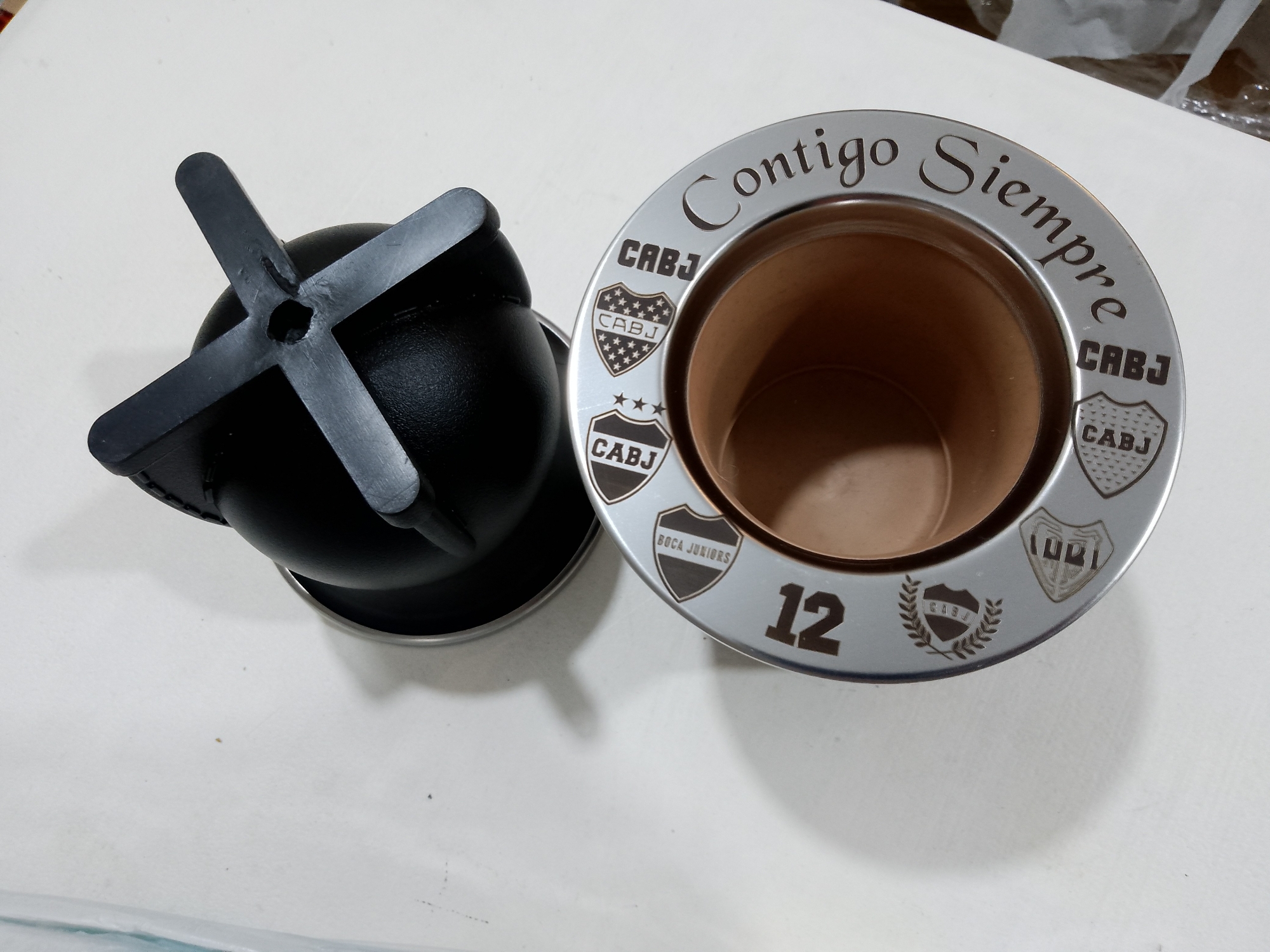 Mate Nativo Bocon Camionero de Pvc Virola de Acero Personalizado con Tu Logo o Frase - Imagen 8