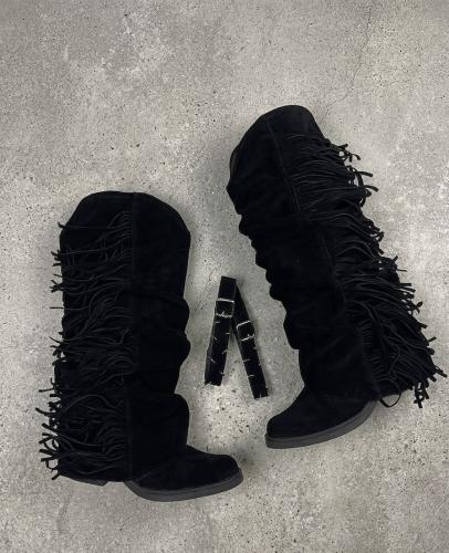 Botas Gamuza con Flecos ( Mara)