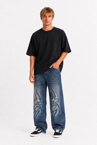 Jean Baggy Oxido Eléctric Hombre Pantalon Denim Ancho 2000's Mayoristas Moda Hotsale - Miniatura 5