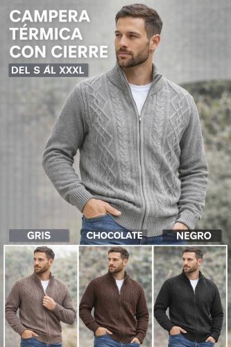 Campera Sweater con Piel