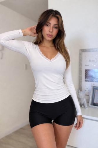 Camiseta Puntilla Modal