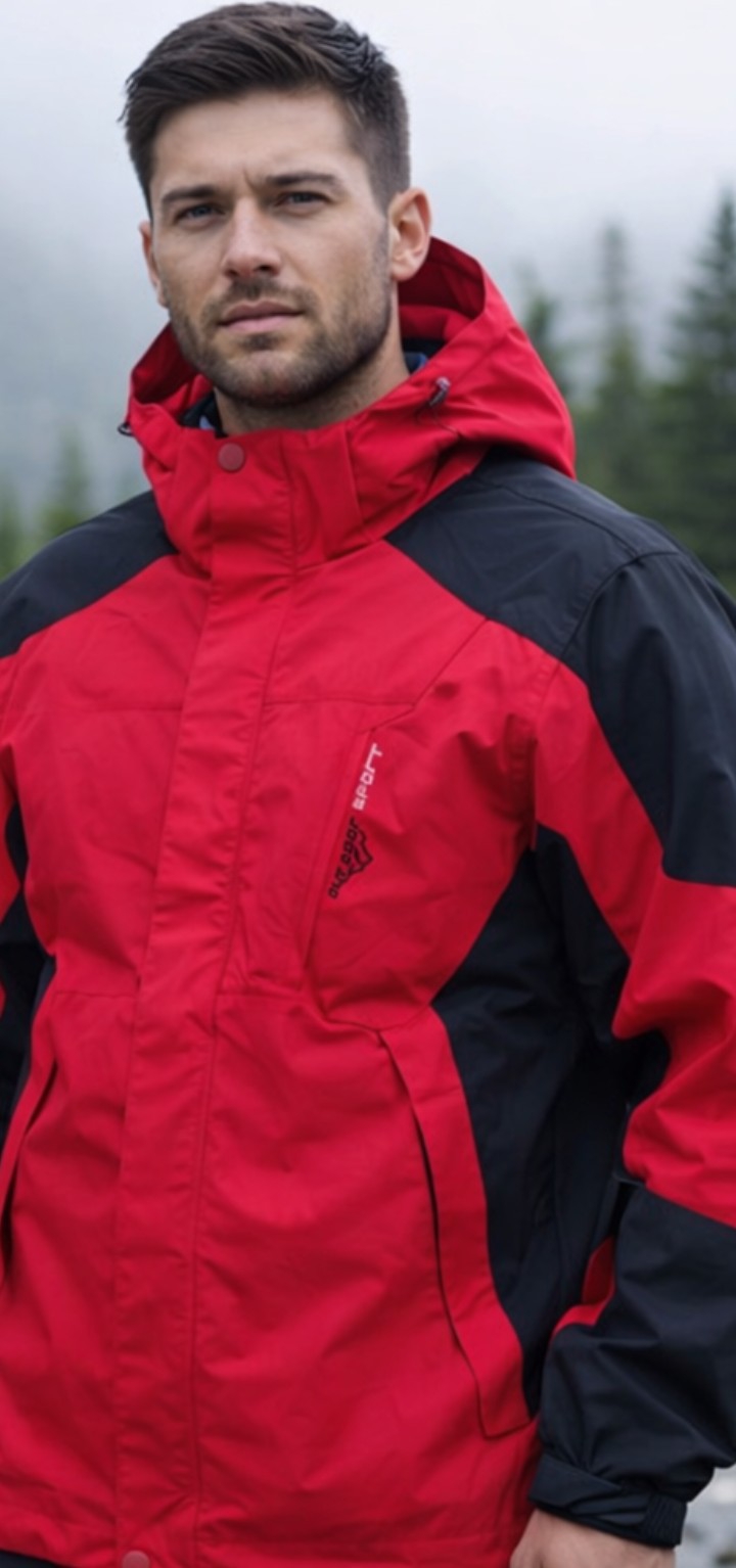 Campera Importada Rompeviento Impermeable con Piel - Imagen 1
