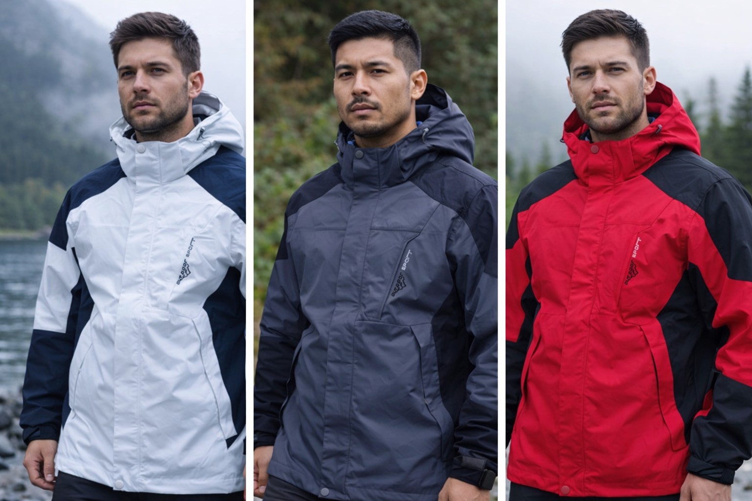 Campera Importada Rompeviento Impermeable con Piel - Imagen 2