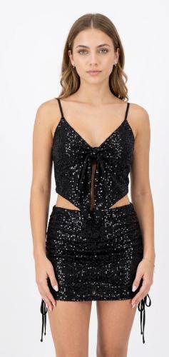 Top Mariposa con Bretel de Lentejuelas