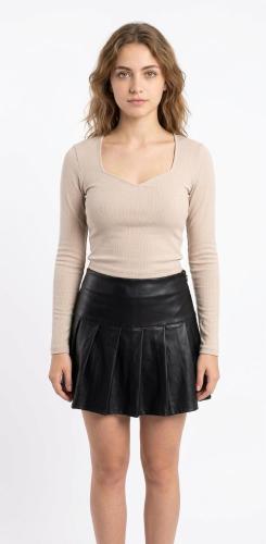 Remera Cuello Corazón de Modal Viscosa