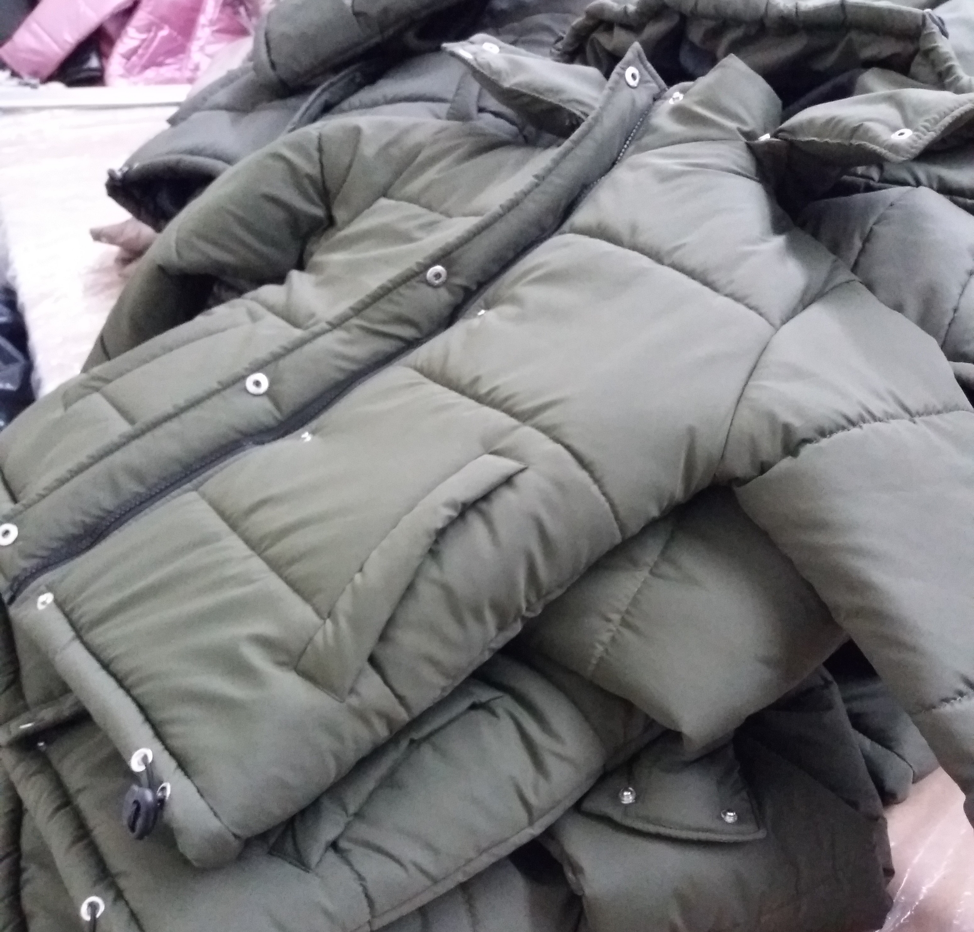 Campera Puffer Gris Claro Liquidacion - Imagen 2