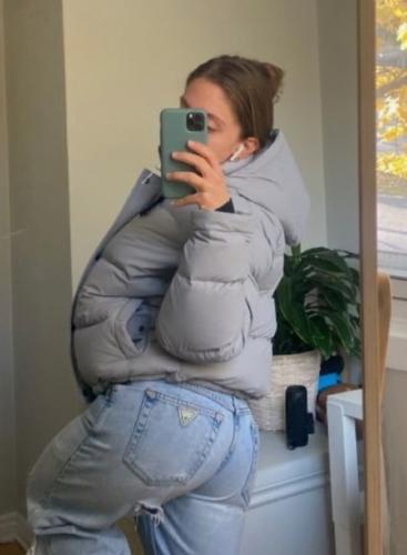 Campera Puffer Gris Claro Venta Solo por Mayor