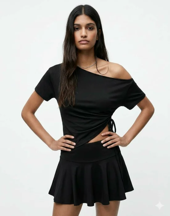 R1277 Remera con Tira Ajustable Microfibra