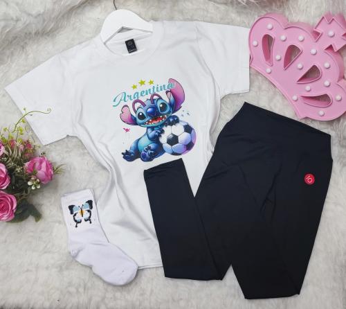 Conjunto de Remeras +  Calza Frizada + Medias - Miniatura 2