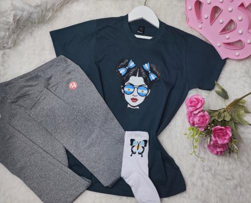 Conjunto de Remeras +  Calza Frizada + Medias - Miniatura 3