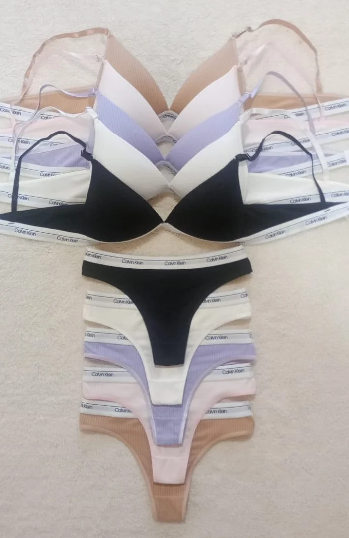 Conjunto Triángulo Algodón con Lycra Calvin y Tommy - Imagen 1