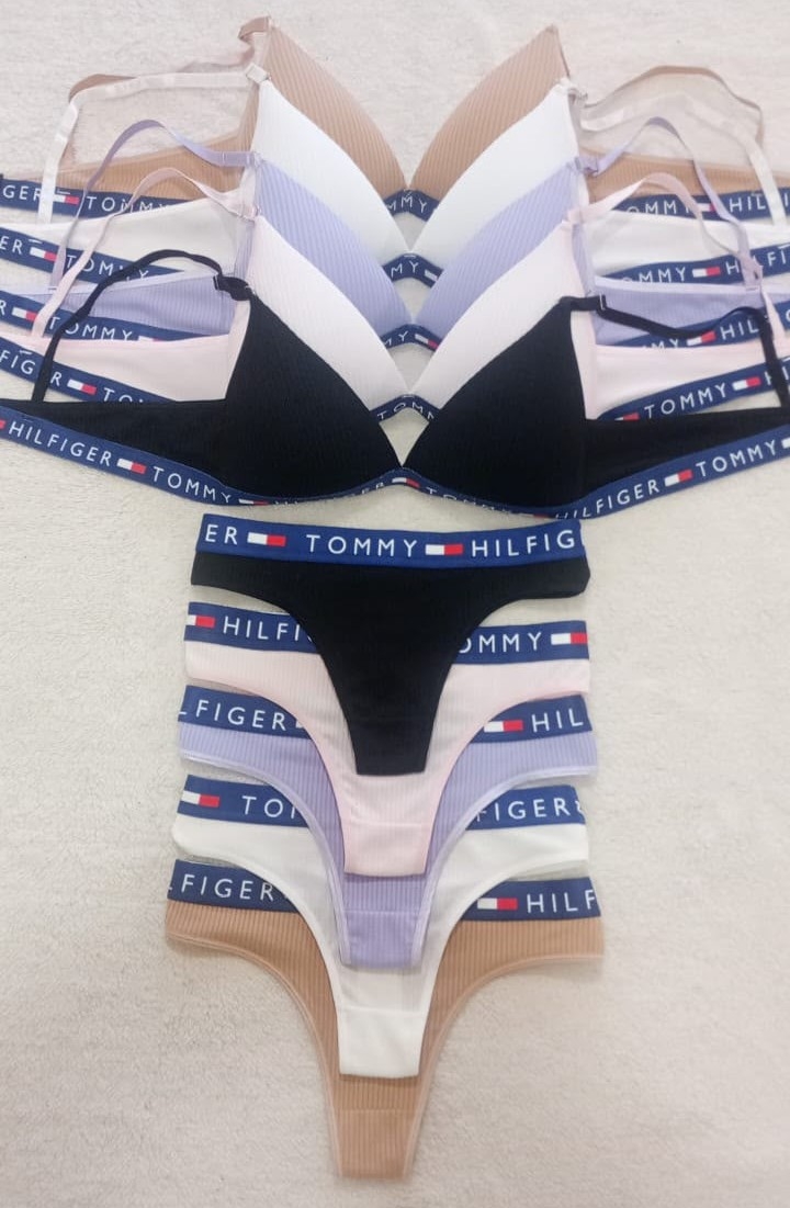 Conjunto Triángulo Algodón con Lycra Calvin y Tommy - Imagen 2
