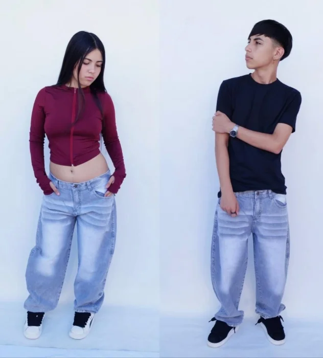 Baggy Gris C/bigote Juvenil