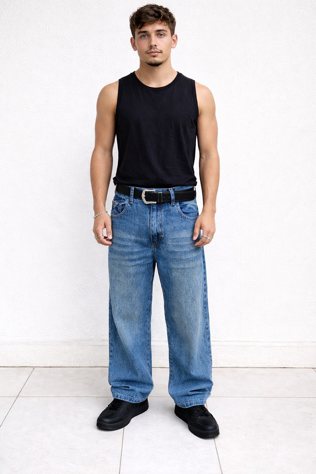 Jean Baggy Hombre Pantalón Denim Ancho Caballero 2000's Pinterest Y2k Mayoristas - Imagen 3