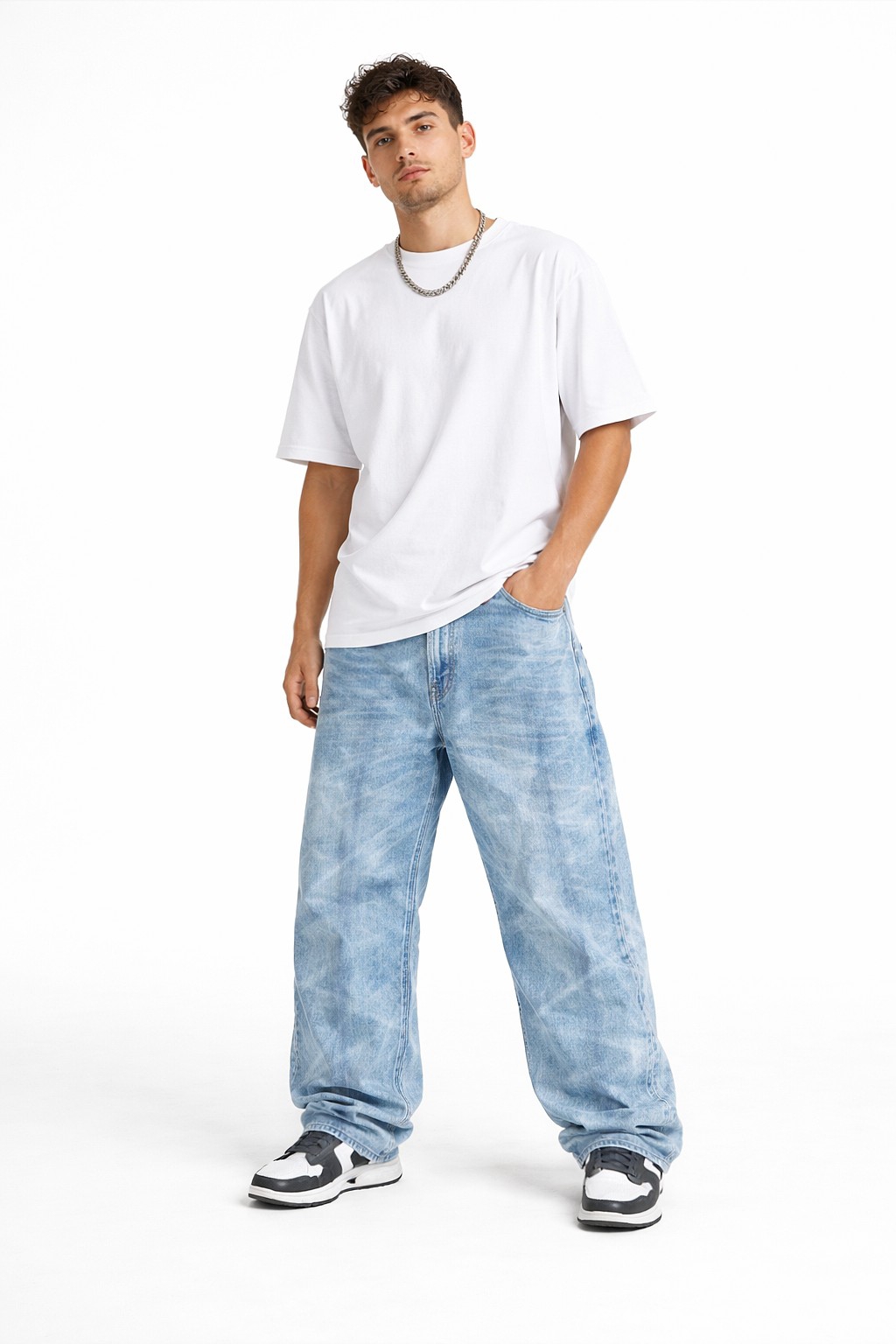 Jean Baggy Hombre Pantalón Denim Ancho Caballero 2000's Pinterest Y2k Mayoristas - Imagen 6