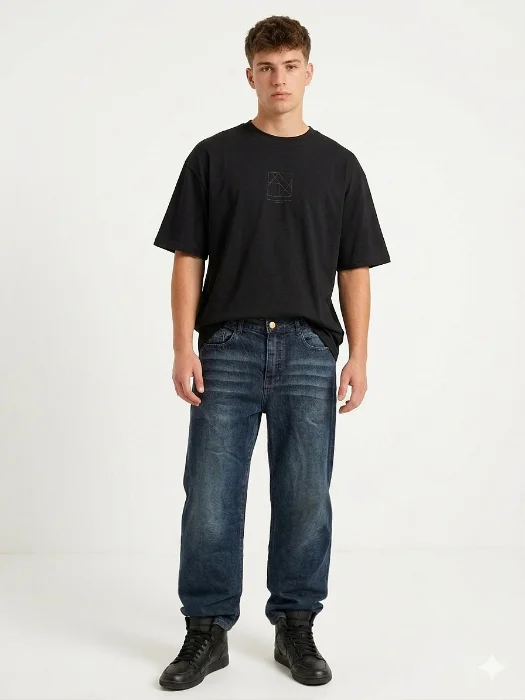 Jean Baggy Oxido Hombre Pantalon Denim Ancho 2000's Mayoristas Caballero Y2k Unisex