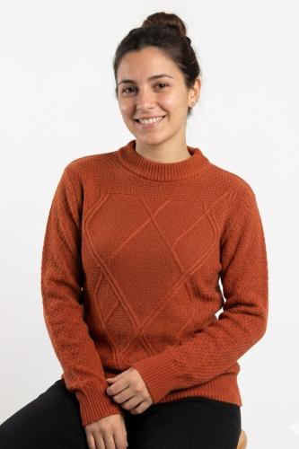 Sweater Corazón Tejido Friz