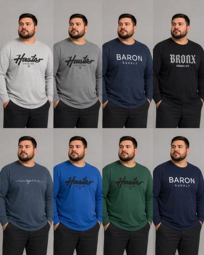 Camisetas Manga Larga de Hombre Talles Especiales - Miniatura 4