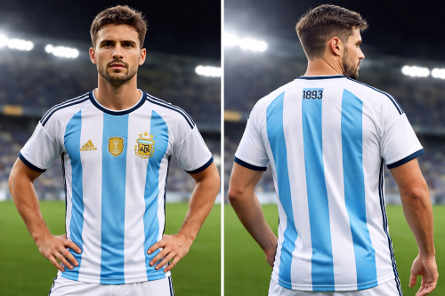 Camiseta Afa Titular  Logos Bordados  Premium  Tela W15 sin Nombre
