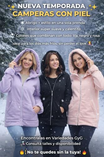 Camperas para Damas con Piel del Talla 2al 5 en Color Lila, Rosado, Negra y Marron - Miniatura 2