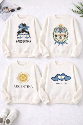 Buzo Argentina Algodón Algodón Frizado - Miniatura 3