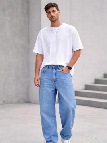 Baggy Celeste C/bigotes