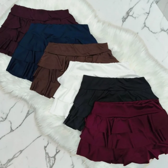 Short Pollera 3 Volados