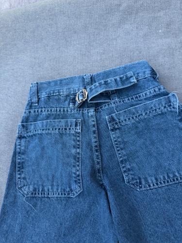 Jeans Wide Leg Niña Regulable Celeste - Miniatura 2